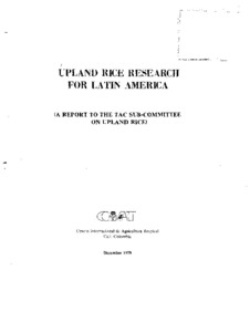 Upland rice in Latin America : production, constraints and research proposals designed to improve productivity in the upland sector in the Latin American region
