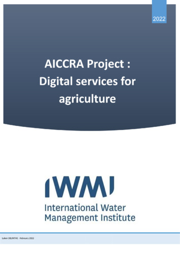 Digital Services for Agriculture