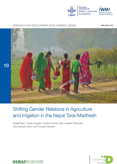 Shifting gender relations in agriculture and irrigation in the Nepal Tarai-Madhesh