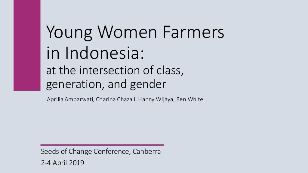 Young women farmers in Indonesia: at the intersection of class, generation and gender