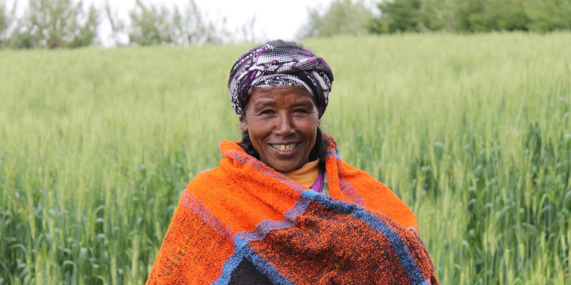 Woman in her farm in Ethiopia