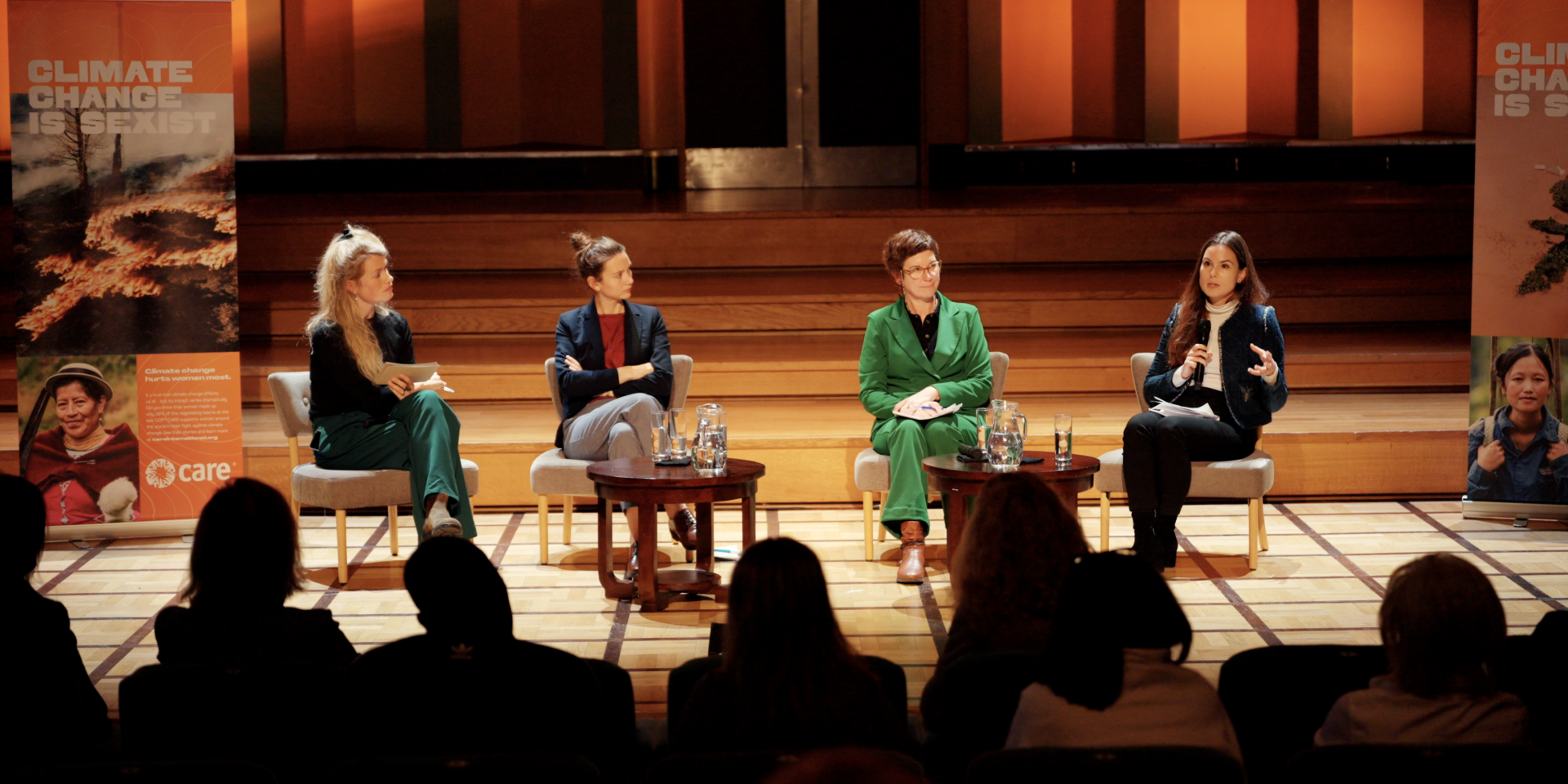 Photo of panelists in the climate change is sexist event