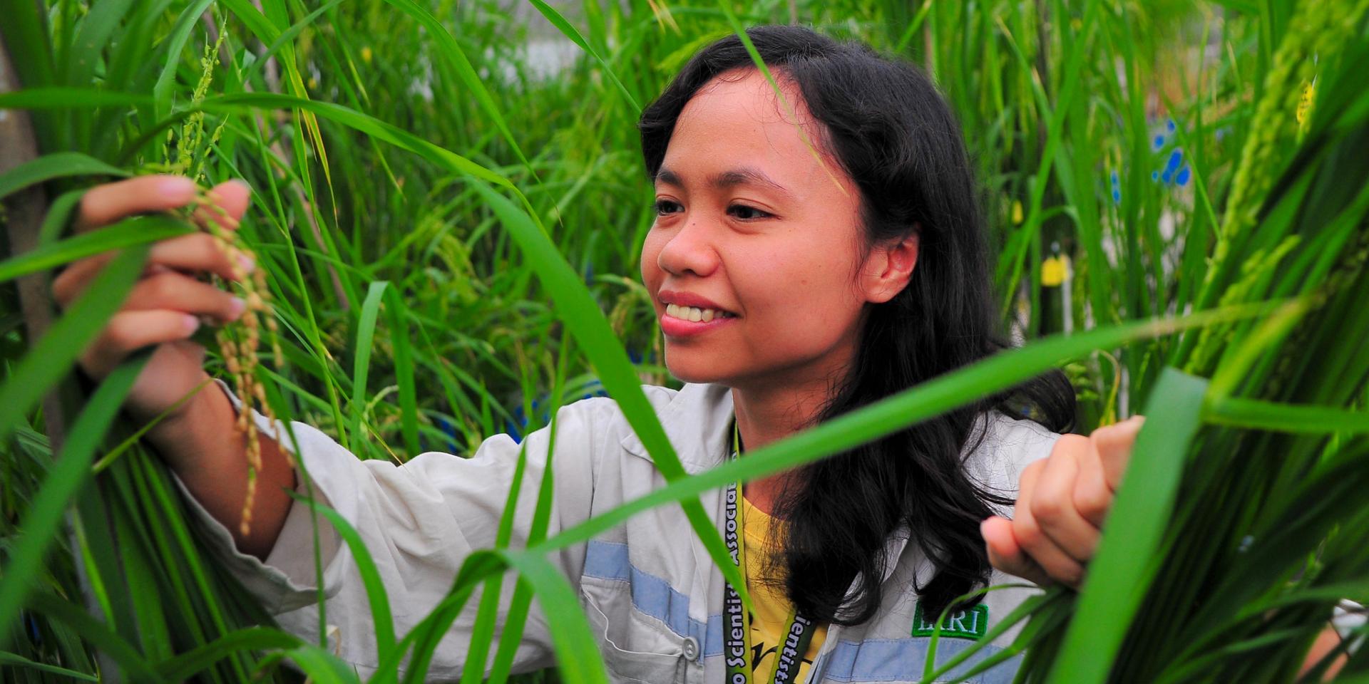 A farmer in her plantation