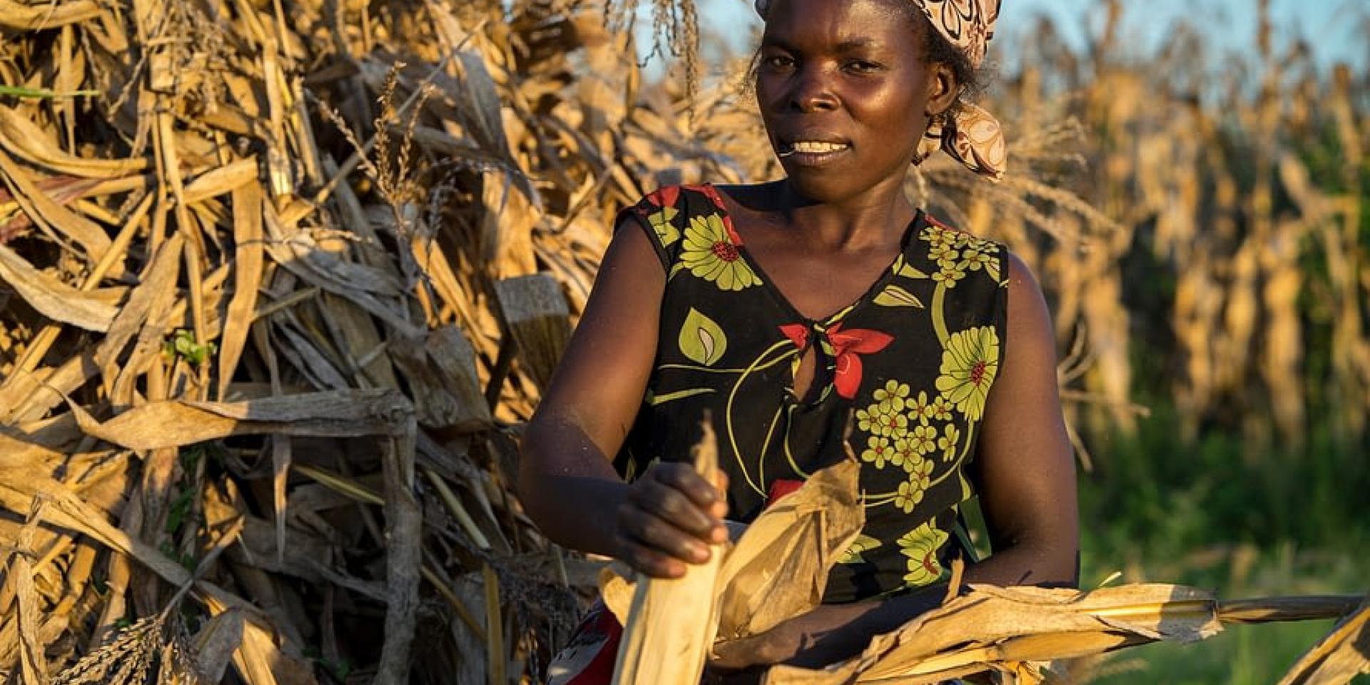 Woman with crops