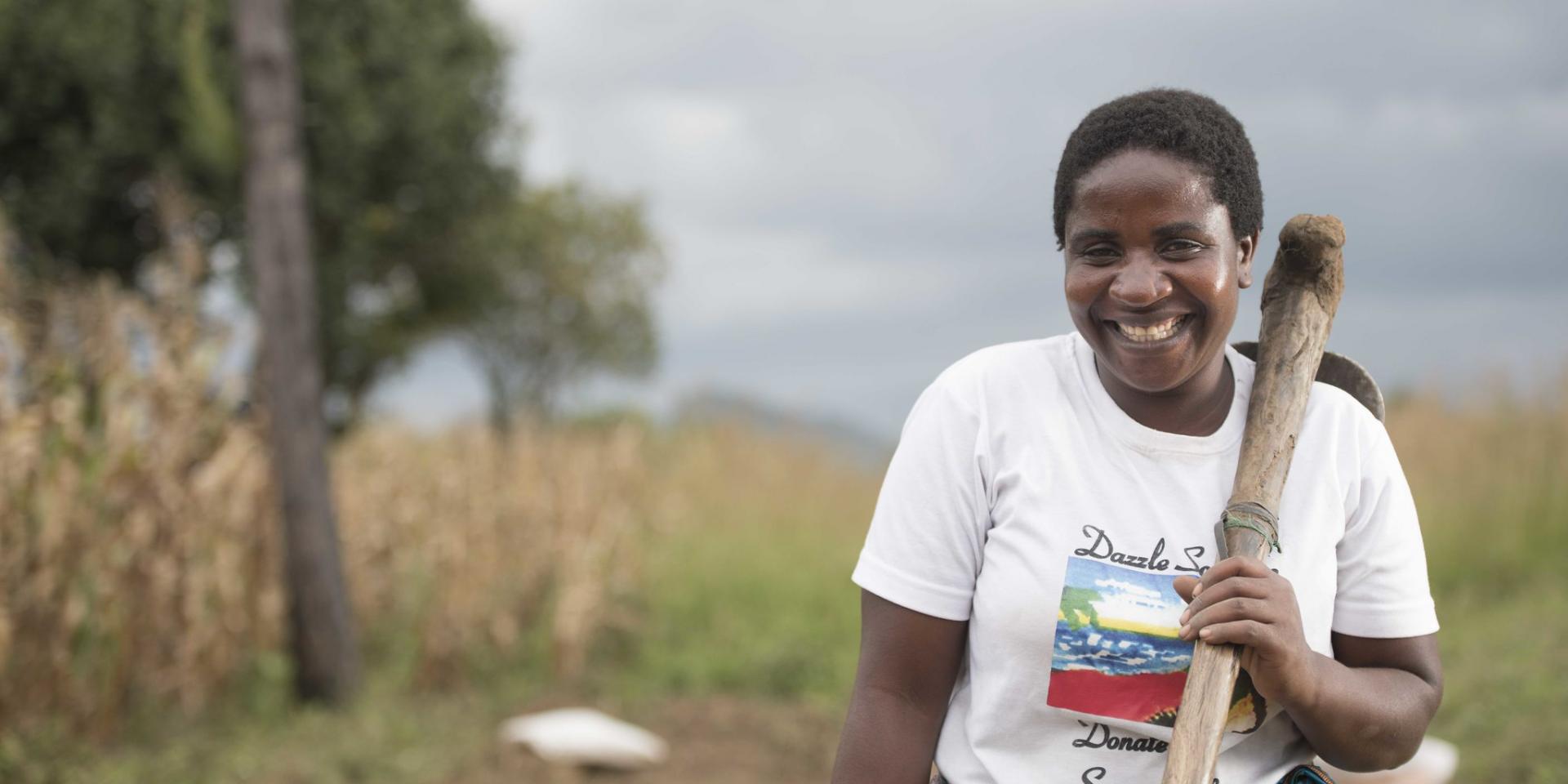 Matiness Gongerta, a farmer from Malawi