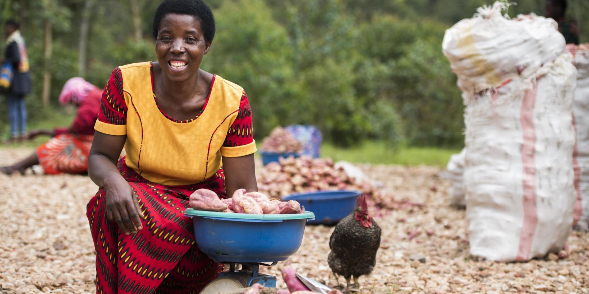 Margret Muhayimana and her Kotemu farmers group are open for business.