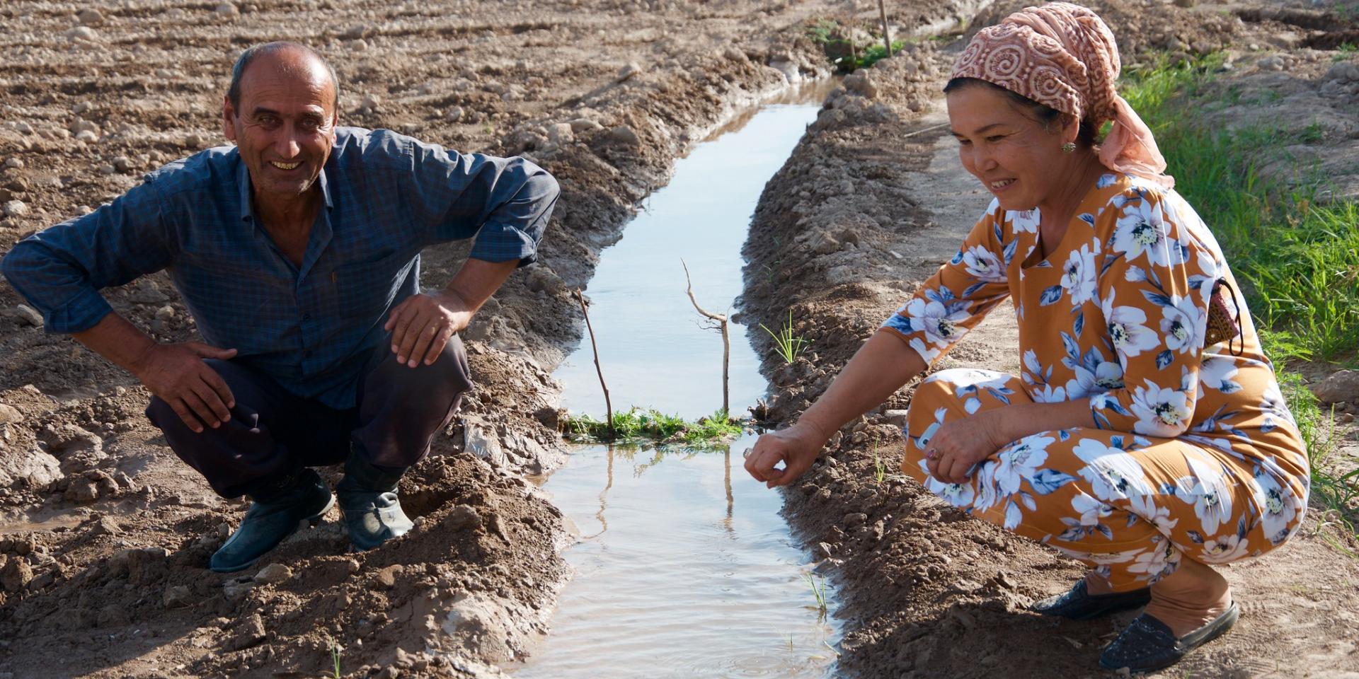 Working on Dehkan farms in rural Tajikistan as part of water use associations (WUAs) Photo: Madeline Dahm / IWMI