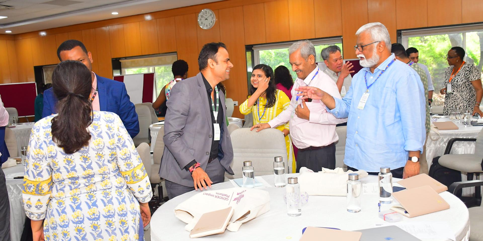 Workshop participants interacting