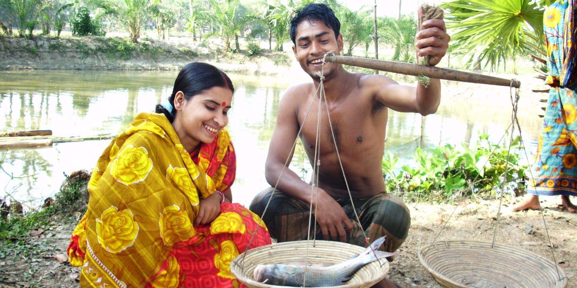 Weighing a fish