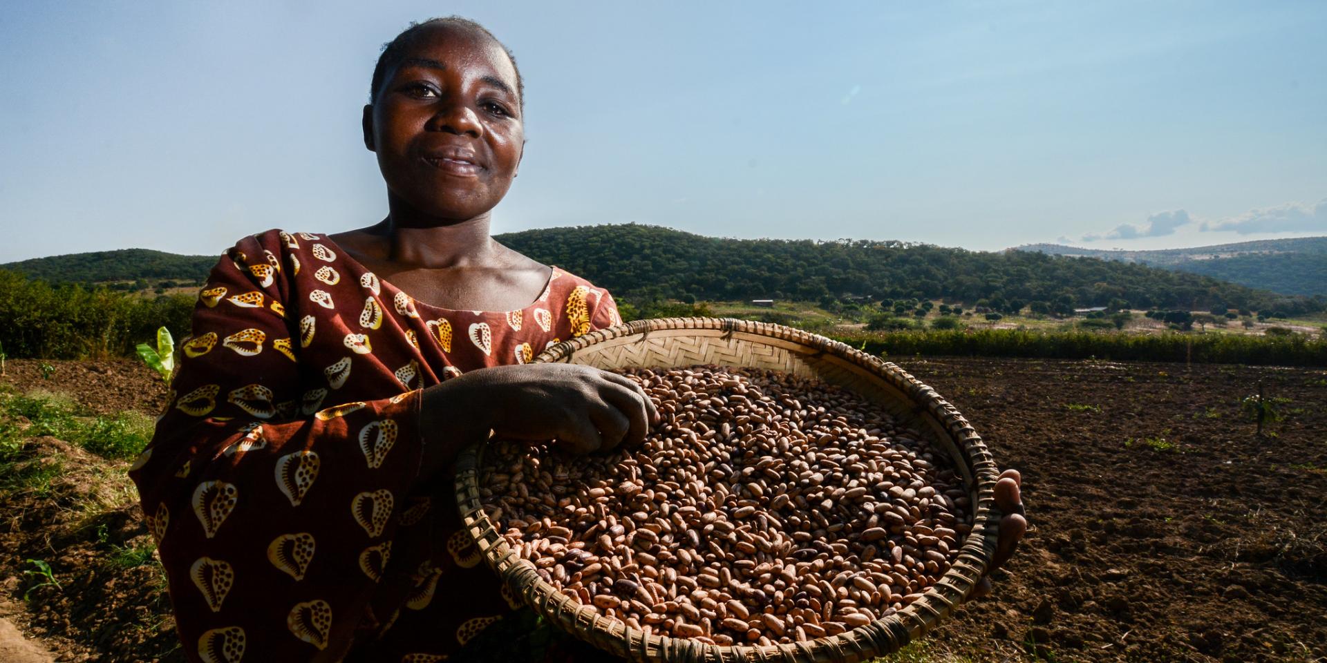Photo of woman with beans