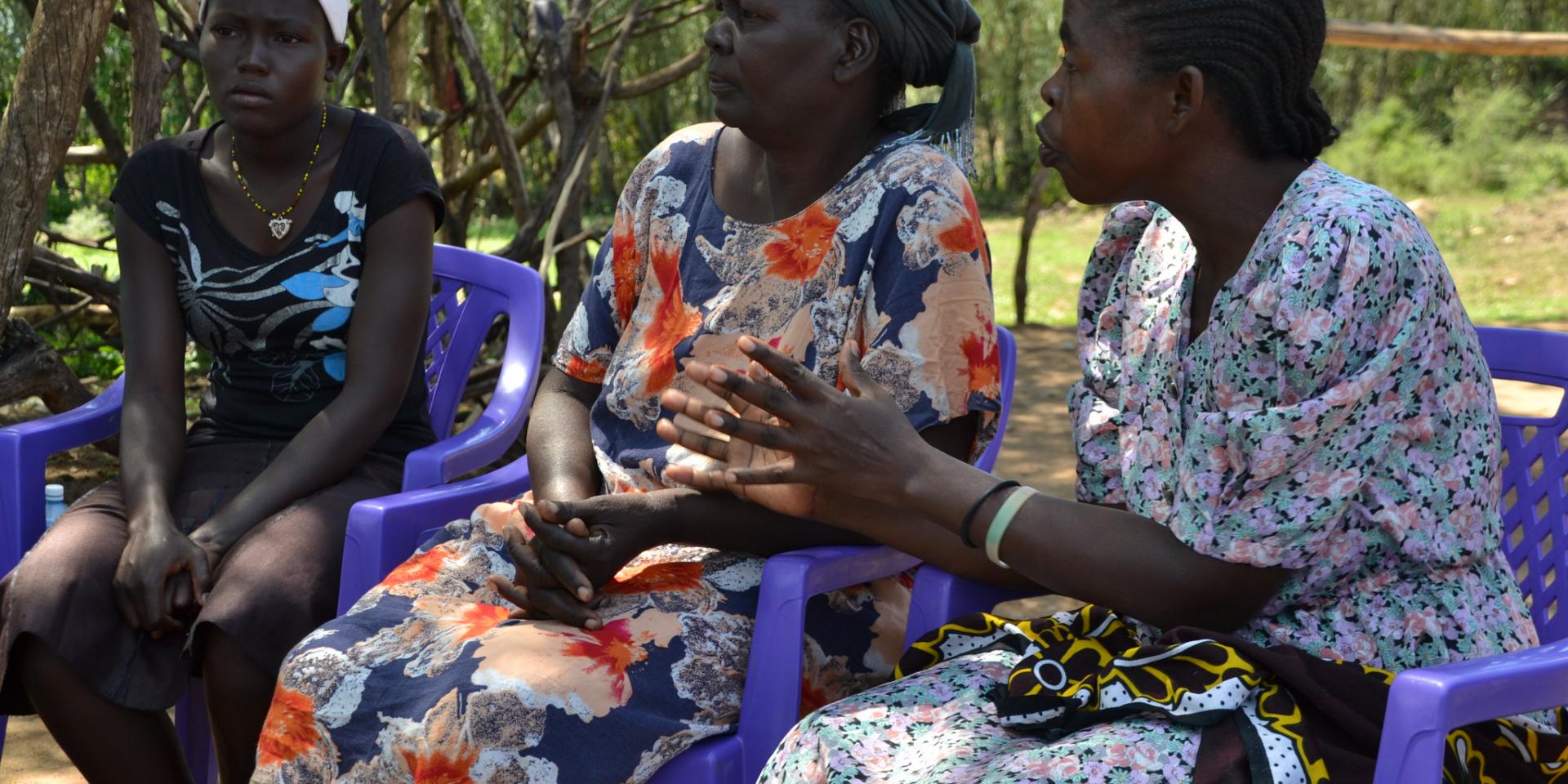 Women discussing empowerment