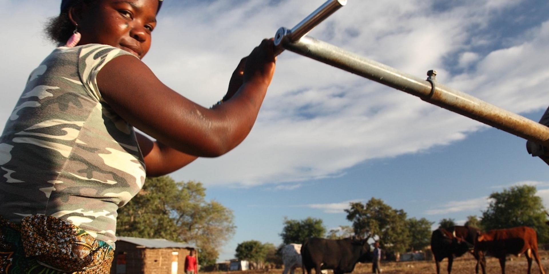 Photo of woman with pump