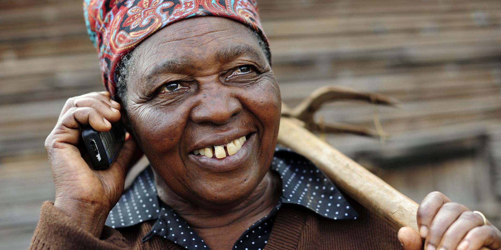 A farmer in the Kibirichia area of Mount Kenya.