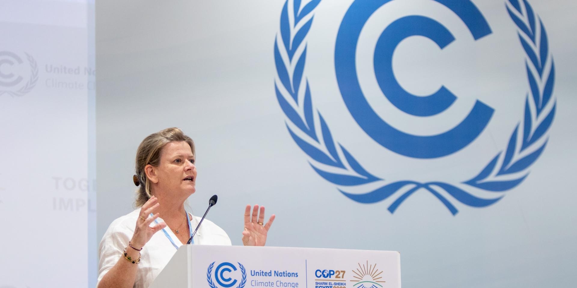 Photo of Nicoline de Haan at COP27