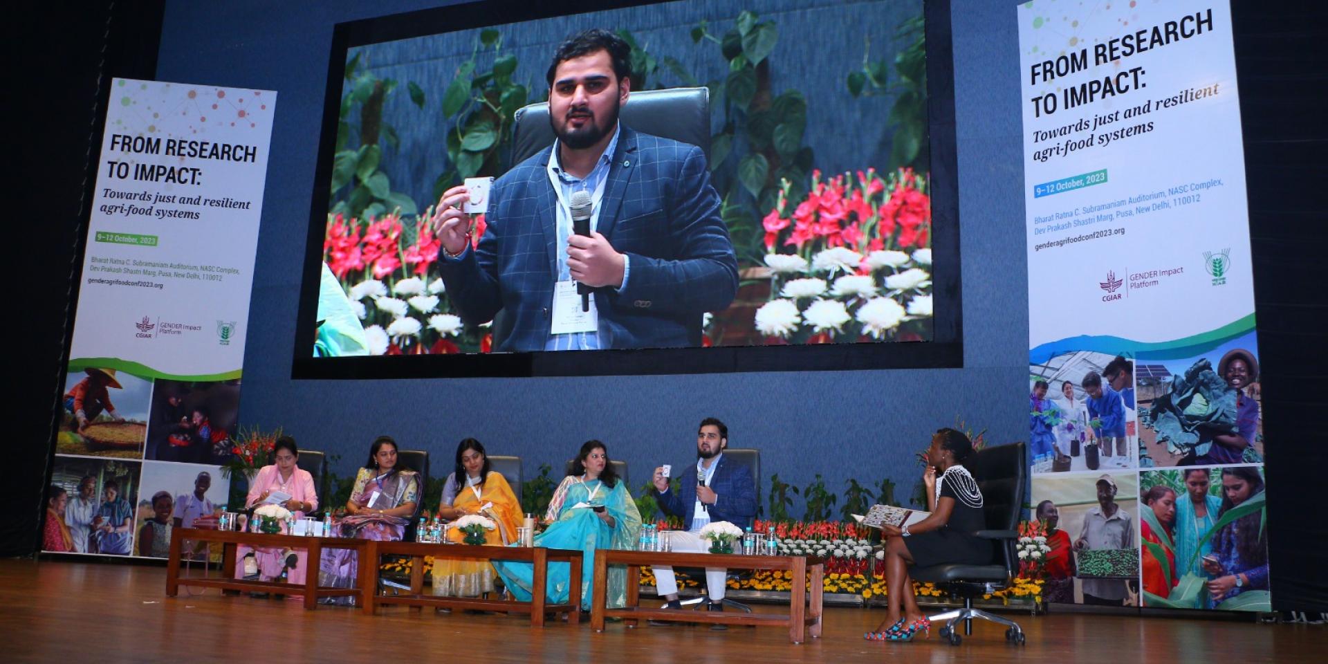 Panelists on stage