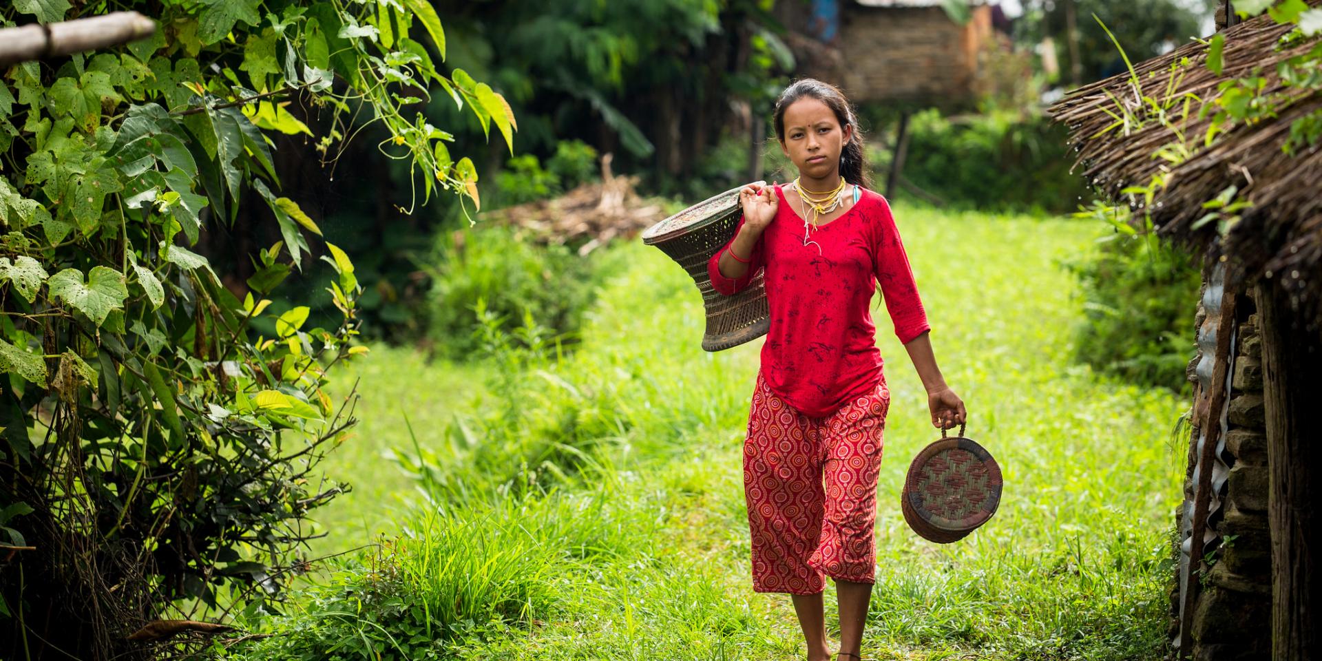 Photo of young woman in Nepal