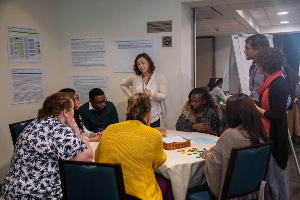 Researchers in a group discussion