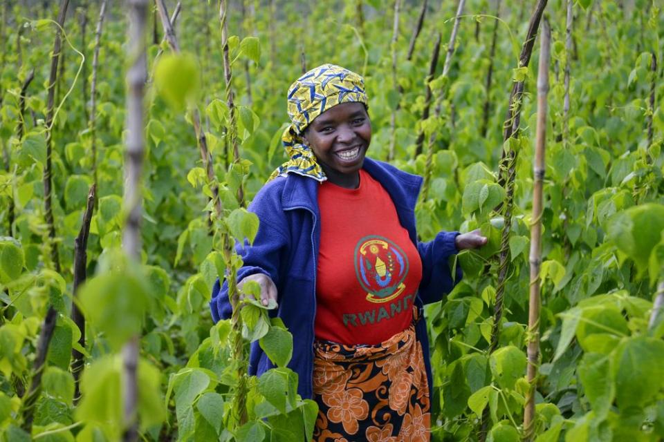 woman on a farm