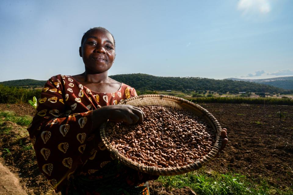 Photo of woman with beans