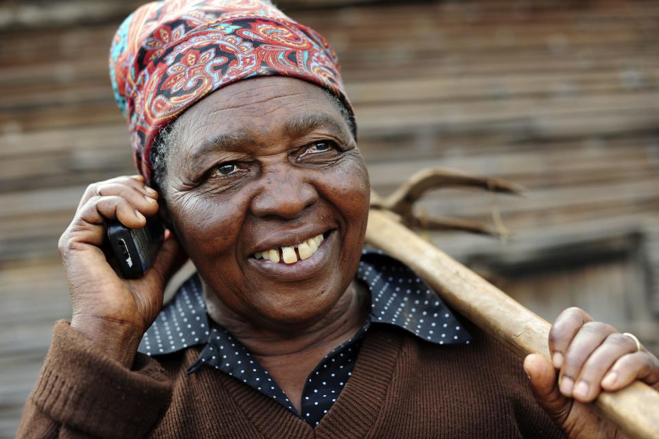 A farmer in the Kibirichia area of Mount Kenya.