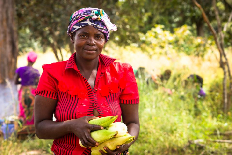 Zambian woman with forest foods. Photo: Joe Nkadaani/CIFOR.