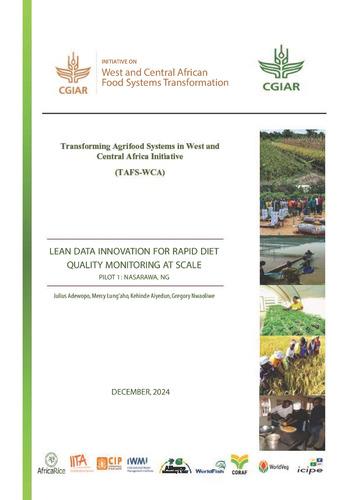 Transforming Agrifood Systems in West and Central Africa Initiative (TAFS-WCA): lean data innovation for rapid diet quality monitoring at scale