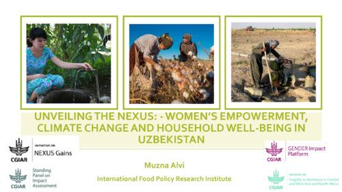 Unveiling the nexus: Women’s empowerment, climate change and household well-being in Uzbekistan