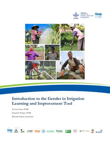 Gender in irrigation learning and improvement tool