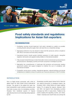Food safety standards and regulations: implications for Asian fish exporters
