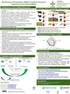 Monitoring and Evaluation (M&E) in Systems Research: Experience from Africa RISING