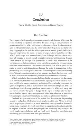 Conclusion [in Youth and jobs in rural Africa: Beyond stylized facts]