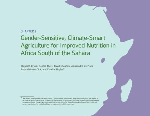 Gender-sensitive, climate-smart agriculture for improved nutrition in Africa south of the Sahara