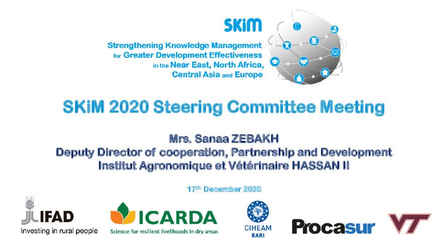 SKiM SC 2020 PPT - Morocco