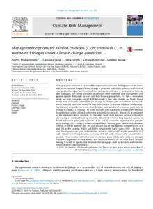 Management options for rainfed chickpea ( Cicer arietinum L.) in northeast Ethiopia under climate change condition