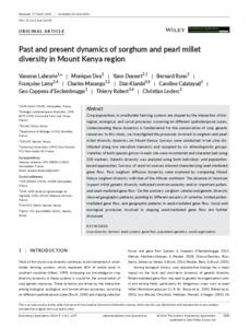 Past and present dynamics of sorghum and pearl millet diversity in Mount Kenya region