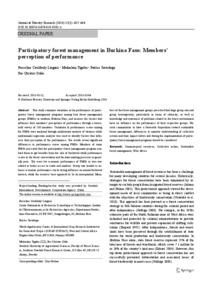 Participatory forest management in Burkina Faso: Members’ perception of performance