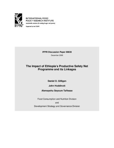 The impact of Ethiopia’s Productive Safety Net Programme and its linkages