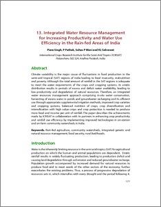 Integrated Water Resource Management for Increasing Productivity and Water Use Efficiency in the Rain-fed Areas of India