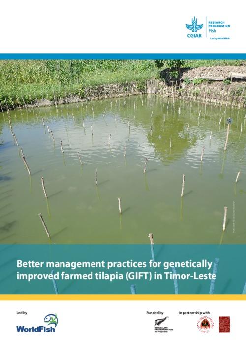 Better management practices for genetically improved farmed tilapia (GIFT) in Timor-Leste