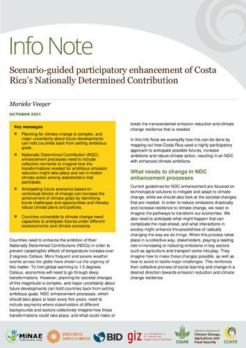 Scenario-guided participatory enhancement of Costa Rica’s Nationally Determined Contribution