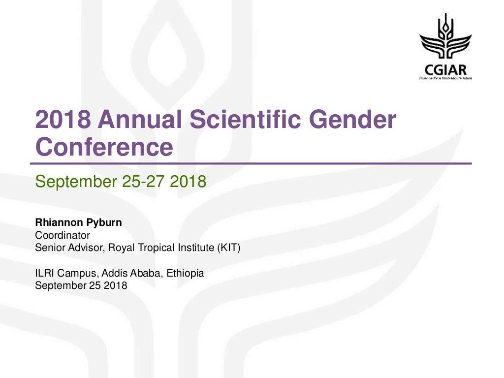 2018 Annual Scientific Gender Conference