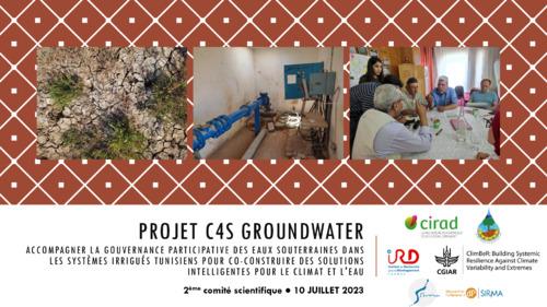 Accompagner la gouvernance participative des eaux sousterraines pour une agriculture climatiquement intelligente en Afrique du Nord, Second scientific committee meeting, BRIDGE C4S aquifer co-management activity, Tunisia/Morocco, 10 July 2023