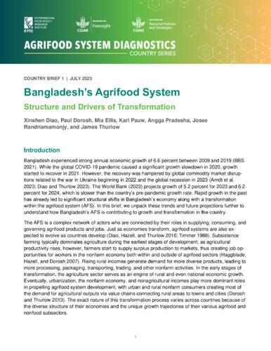 Bangladesh’s agrifood system structure and drivers of transformation