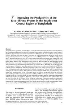 Improving the productivity of the rice-shrimp system in the South-west coastal region of Bangladesh