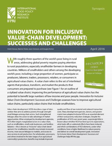 Innovation for inclusive value-chain development: successes and challenges