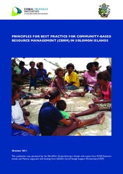 Principles for best practice for community-based resource management (CBRM) in Solomon Islands