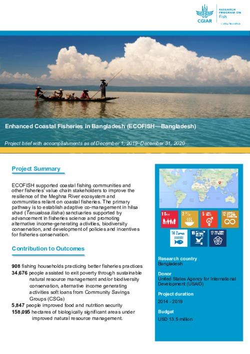 Enhanced Coastal Fisheries in Bangladesh phase 2 (EcoFish II) - Project brief (December 1, 2019–December 31, 2020)