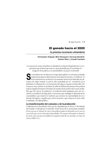 Ganado hacia el 2020: La Próxima Revolución Alimentaria