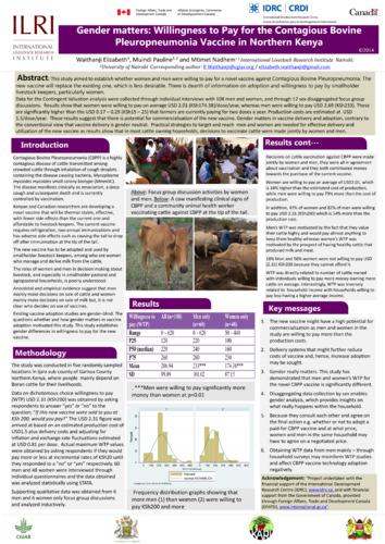 Gender matters: Willingness to pay for the Contagious Bovine Pleuropneumonia vaccine in northern Kenya