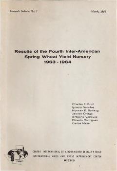 Results of the fourth Inter-American Spring Wheat Yield Nursery 1963-1964
